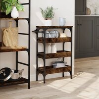 Keukentrolley 53x20x76 cm bewerkt hout gerookt eikenkleurig 3