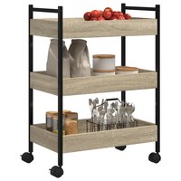 Keukentrolley 50x30x70 cm bewerkt hout sonoma eikenkleurig 6