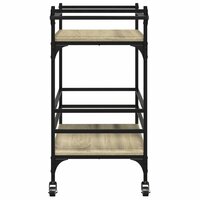 Keukentrolley 82x40x78,5 cm bewerkt hout sonoma eikenkleurig 8
