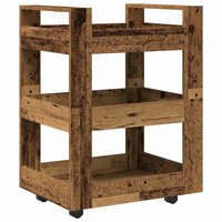 Keukentrolley Eikenhout 60 x 45 x 80 cm Bewerkt hout 2