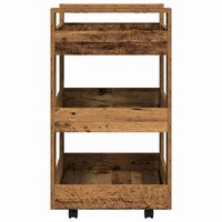 Keukentrolley Eikenhout 60 x 45 x 80 cm Bewerkt hout 6