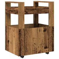 Keukentrolley Oud hout 60 x 45 x 80 cm Bewerkt hout 8