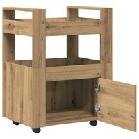 Keukentrolley artisanaal eikenkleurig 60 x 45 x 80 cm 5