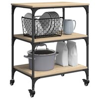 Keukentrolley Sonoma Eiken 60 x 41 x 76 cm Bewerkt hout 3
