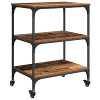 Keukentrolley Oud Hout 60 x 41 x 76 cm Bewerkt hout 2
