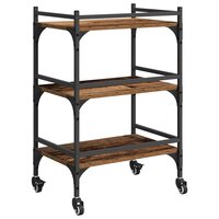 Keukentrolley Oud Hout 50 x 35 x 75.5 cm Bewerkt hout 8