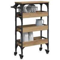 Keukentrolley Artisan Eiken 53 x 20 x 76 cm Bewerkt hout 3