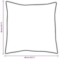 Hoofdkussen met kussen 2 pcs Wit 40 x 40 cm Katoen 4