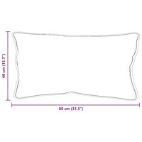 Hoofdkussen met kussen Wit 61 x 41 x 20 cm Polyester 9