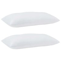 Hoofdkussen met kussen 2 pcs Wit 61 x 41 x 20 cm Polyester 4
