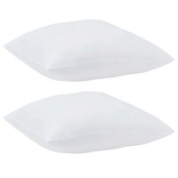 Hoofdkussen met kussen 2 pcs Wit 61 x 41 x 20 cm Polyester 4