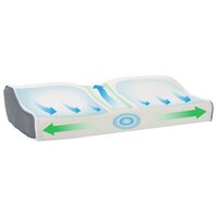 Hoofdkussen met kussen Wit 60 x 34 x 11 cm Polyester 2