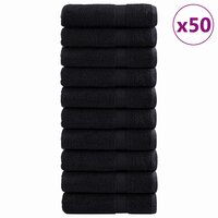 Gastendoek SOLUND 50 pcs Zwart 50 x 100 cm 550 gsm 2