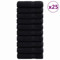 Gastendoek SOLUND 25 pcs Zwart 70 x 140 cm 550 gsm 2