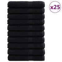 Gastendoek SOLUND 25 pcs Zwart 100 x 200 cm 550 gsm 2