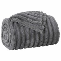 Gooi Deken Donkergrijs 240 x 220 cm Fleece 2