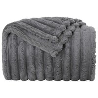 Gooi Deken Donkergrijs 240 x 220 cm Fleece 4