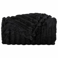 Gooi Deken Zwart 240 x 220 cm Fleece 4