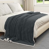 Gooi Deken Donkergrijs 150 x 200 cm Fleece 3