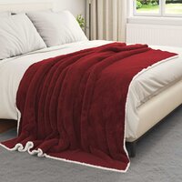 Gooi Deken Bordeaux Rood 150 x 200 cm Fleece 3