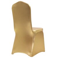 6 st Stoelhoezen stretch goud 2
