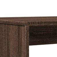 3-delige Eettafel en bankenset bewerkt hout bruin eikenkleur 8