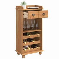 Wijnkast ASKIM Honing Wax 57 x 37 x 114 cm Massief grenenhout 3