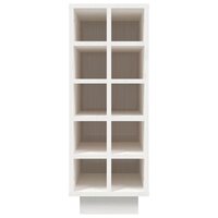 Wijnkast 23x34x61 cm massief grenenhout wit 5