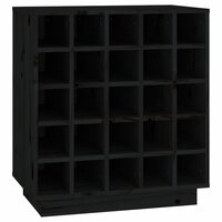 Wijnkast 55,5x34x61 cm massief grenenhout zwart 2