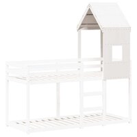 Kinderbedhuisje 60x89x134,5 cm massief grenenhout wit 3