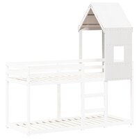 Kinderbedhuisje 60x99x139,5 cm massief grenenhout wit 3