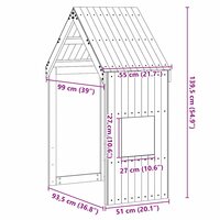 Kinderbedhuisje 55x99x139,5 cm massief grenenhout 9