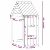 Kinderbedhuisje 55x99x139,5 cm massief grenenhout wit 9