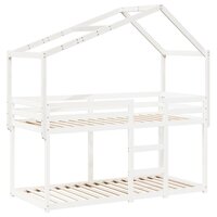 Kinderbedhuisje 213x95,5x144,5 cm massief grenenhout wit 3