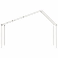 Kinderbedhuisje 213x95,5x144,5 cm massief grenenhout wit 4