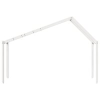 Kinderbedhuisje 203x95,5x142 cm massief grenenhout wit 4