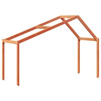 Kinderbedhuisje 203x95,5x142 cm massief grenenhout wasbruin 2