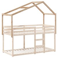 Kinderbedhuisje 203x80,5x142 cm massief grenenhout 3