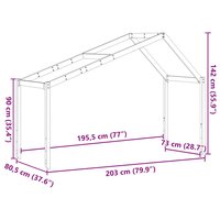 Kinderbedhuisje 203x80,5x142 cm massief grenenhout 9