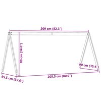 Kinderbedhuisje 209x95,5x88 cm massief grenenhout wit 9