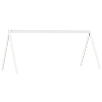 Kinderbedhuisje 199x95,5x88 cm massief grenenhout wit 2