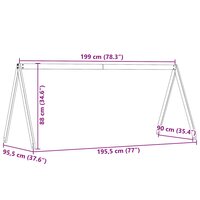 Kinderbedhuisje 199x95,5x88 cm massief grenenhout wit 9