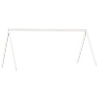 Kinderbedhuisje 199x80,5x88 cm massief grenenhout wit 2