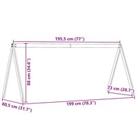 Kinderbedhuisje 199x80,5x88 cm massief grenenhout wit 9