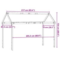 Kinderbedhuisje 217x85,5x154 cm massief grenenhout wasbruin 9