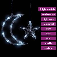 Lichtslinger ster en maan afstandsbediening 138 LED&amp;apos;s koudwit 4