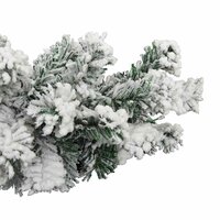 Kerstslinger met sneeuw 5 m PVC groen 5