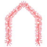 Kerstslinger met LED-lampjes 10 m roze 3
