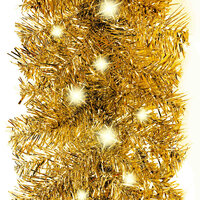 Kerstslinger met LED-lampjes 10 m goudkleurig 4