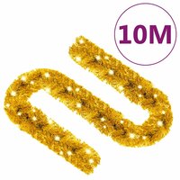 Kerstslinger met LED-lampjes 10 m goudkleurig 9